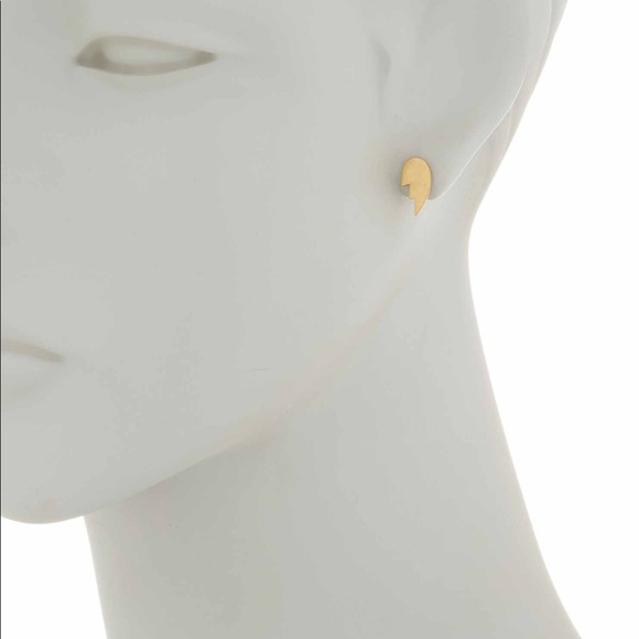 Madewell gold broken heart stud earrings - Picture 3 of 3